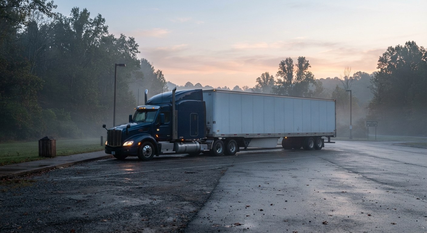 TMT HOUSTON SE LLC tractor and dry van on the highway